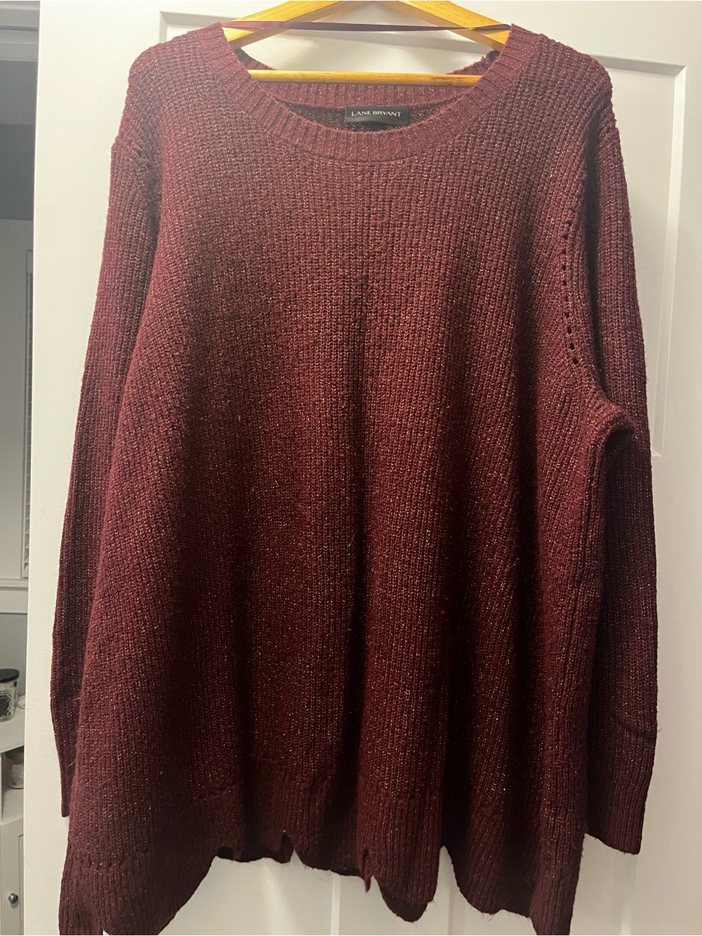 Lane Bryant Deep Wine Crewneck Sweater